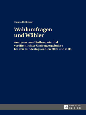 cover image of Wahlumfragen und Waehler